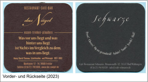 Vorder- und Rückseite (2023)
