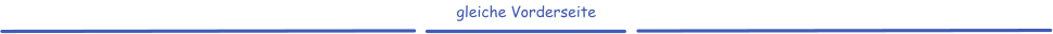 gleiche Vorderseite