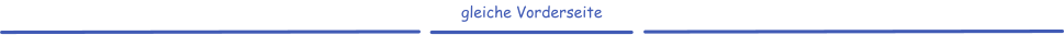gleiche Vorderseite