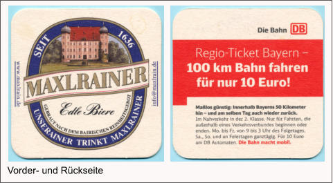 Vorder- und Rückseite