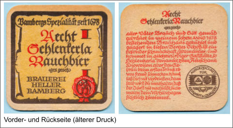 Vorder- und Rückseite (älterer Druck)