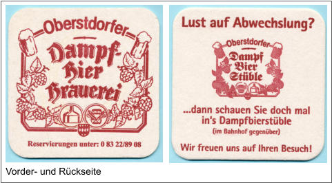 Vorder- und Rückseite