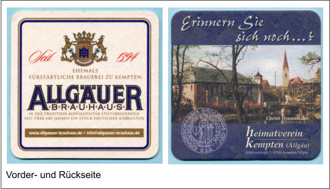 Vorder- und Rückseite