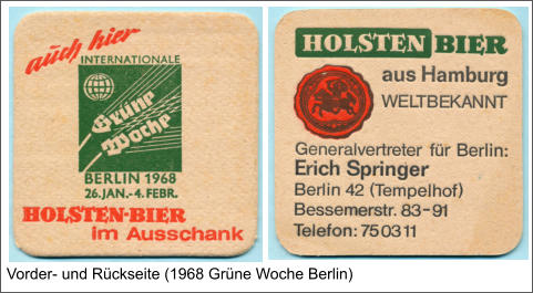 Vorder- und Rückseite (1968 Grüne Woche Berlin)