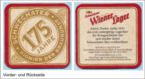 Vorder- und Rückseite